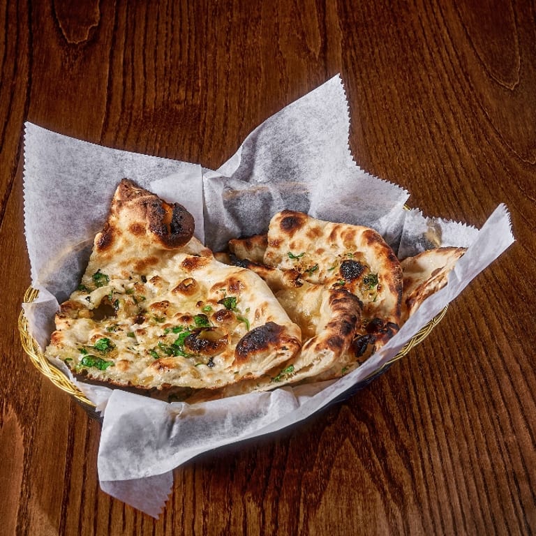 Delicious Garlic Naan and Indian Cuisine